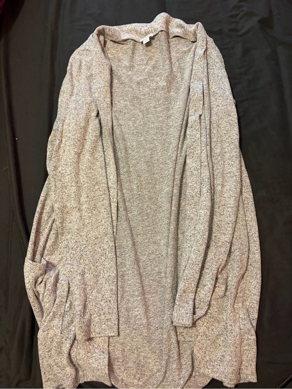 J. Crew Factory Heathered Gray Open-Front Cardigan